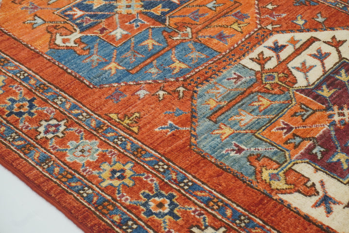 3x4 Red Ersari Hand Knotted Afghan Wool Oriental Rug - Yildiz Rugs