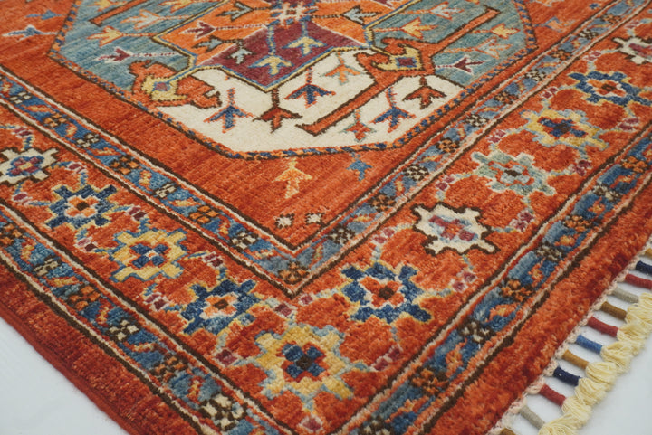 3x4 Red Ersari Hand Knotted Afghan Wool Oriental Rug - Yildiz Rugs
