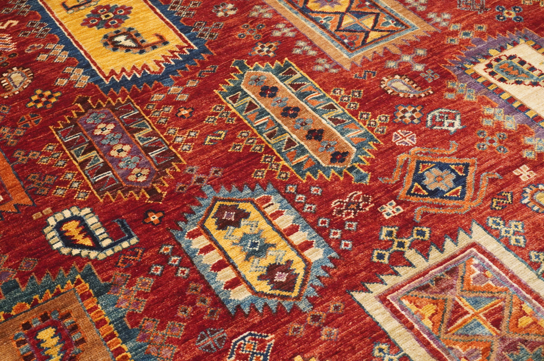 8x10 Red Baluch Afghan Samarkand Rug