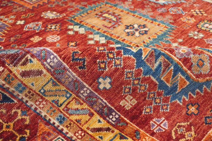 8x10 Red Baluch Afghan Samarkand Rug