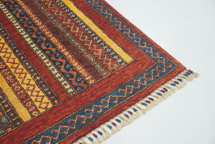 3x4 Red Turkish Style Hand knotted Wool Rug - Yildiz Rugs