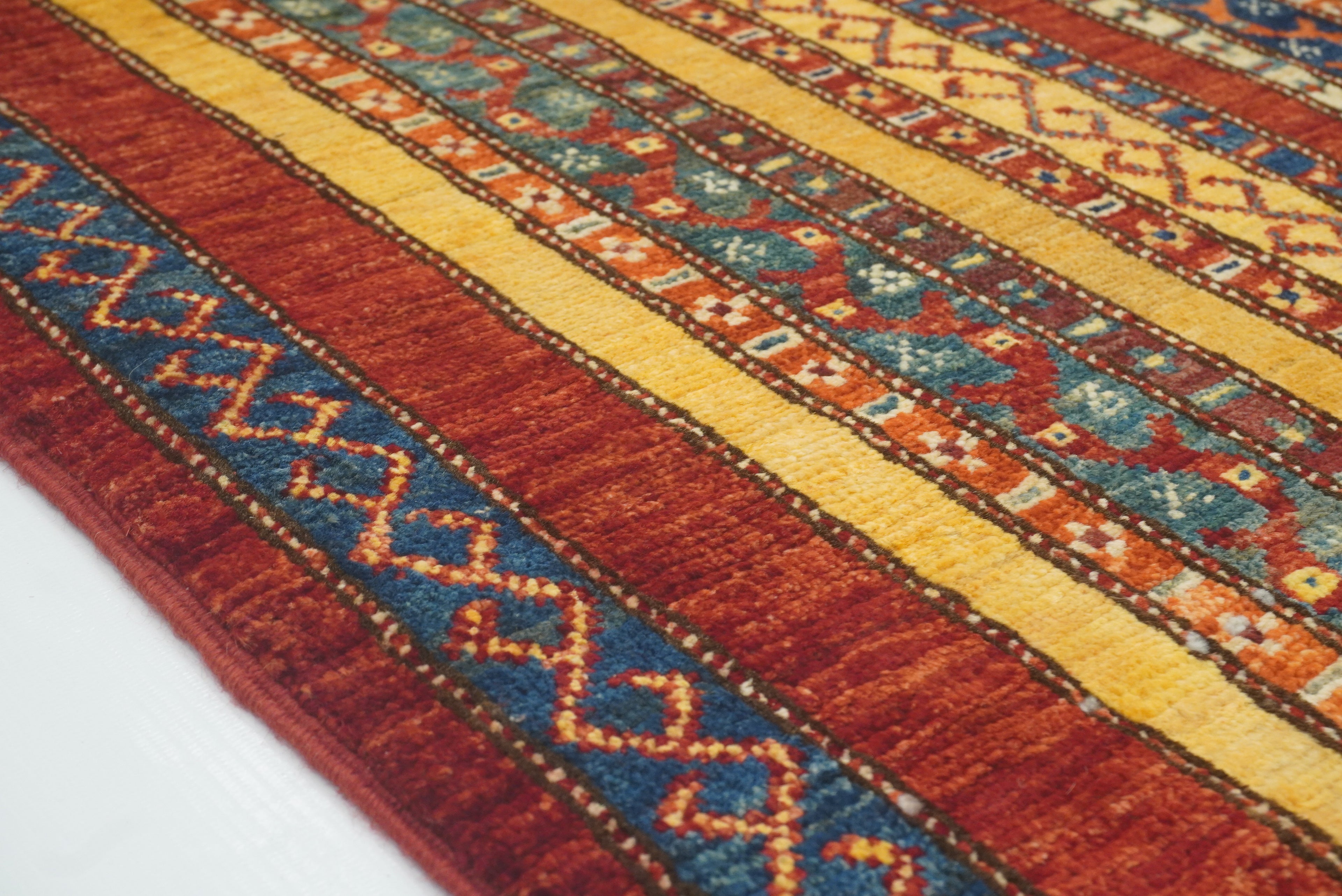 3x4 Red Turkish Style Hand knotted Wool Rug - Yildiz Rugs