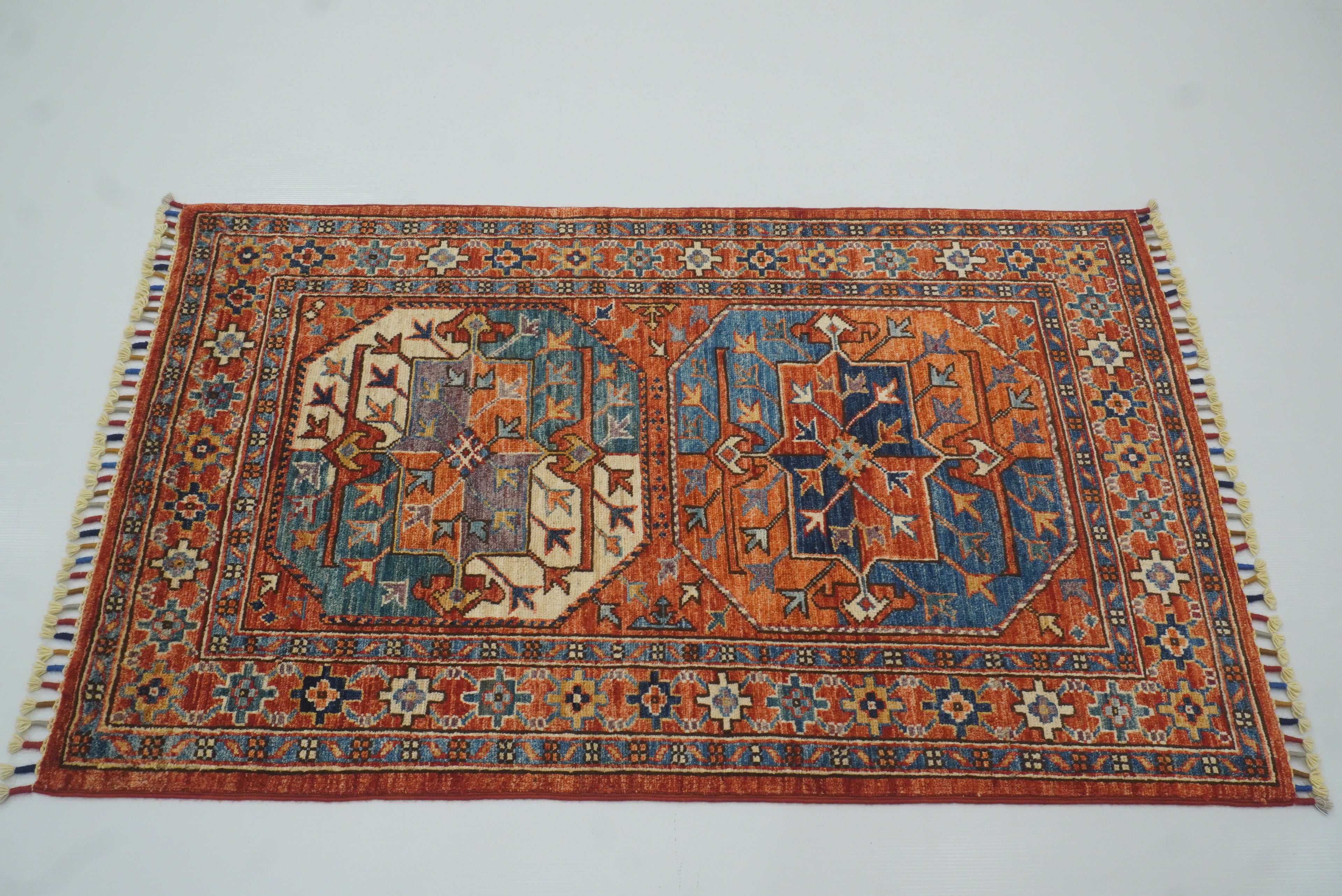 3x4 Red Ersari Hand Knotted Afghan Oriental Rug - Yildiz Rugs