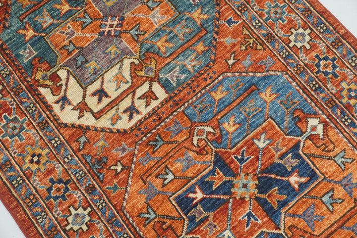 3x4 Red Ersari Hand Knotted Afghan Oriental Rug - Yildiz Rugs
