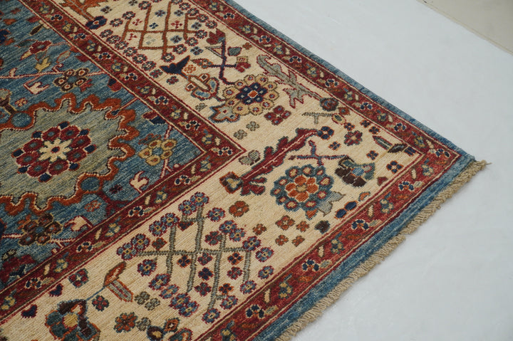 9x12 Blue Bidjar Harshang Afghan Hand knotted Oriental Rug