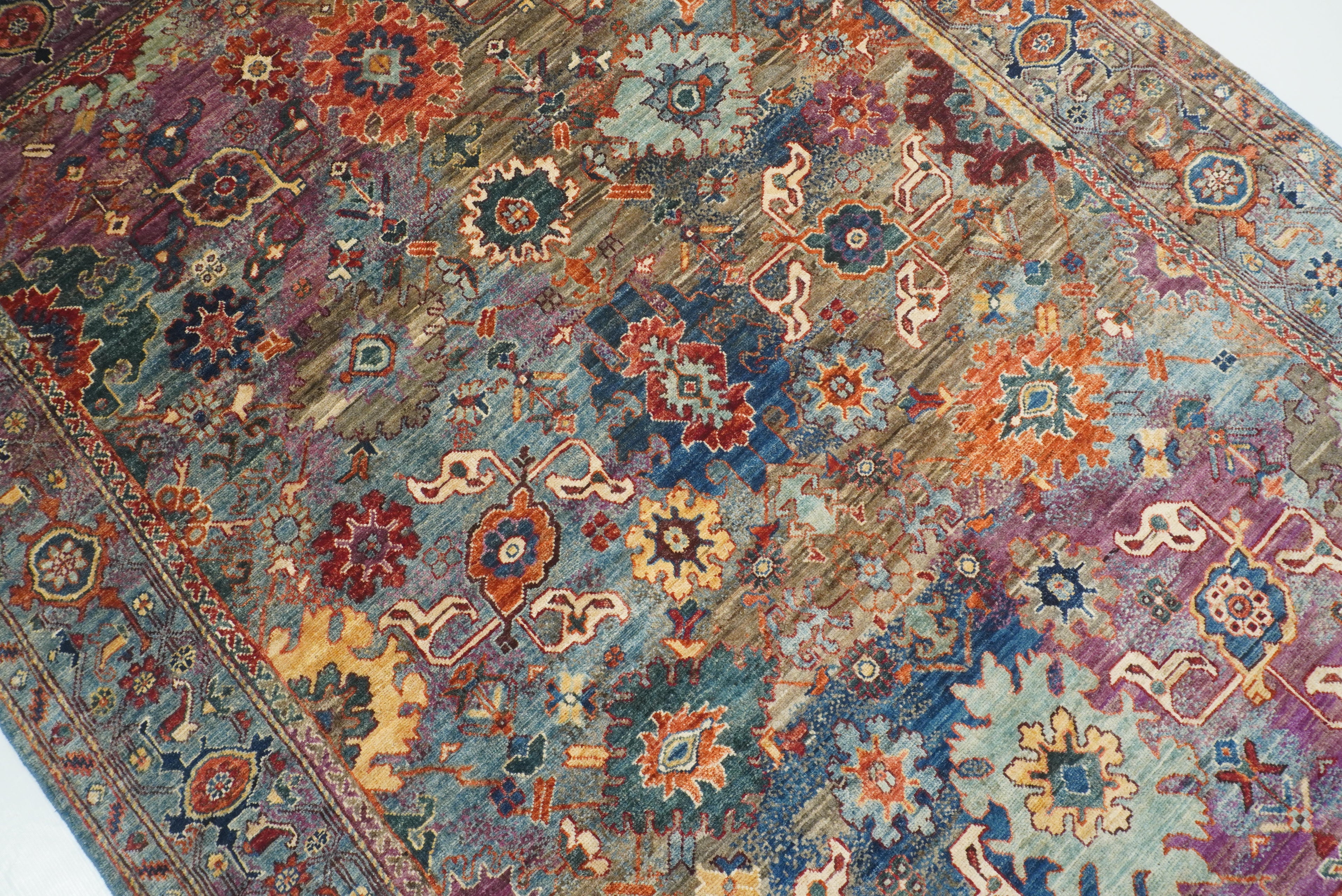 6x8 Multicolor Afghan Hand Knotted Wool Oriental Rug - Yildiz Rugs