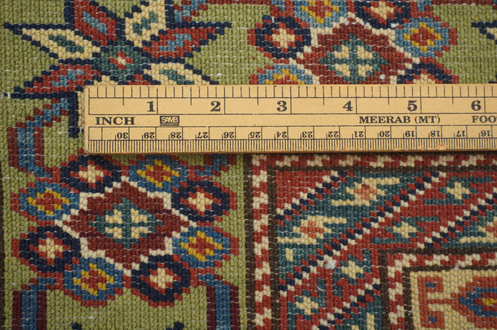 4 x 6 Red Afghan Shirvan Vintage  Hand knotted Wool Rug - Yildiz Rugs