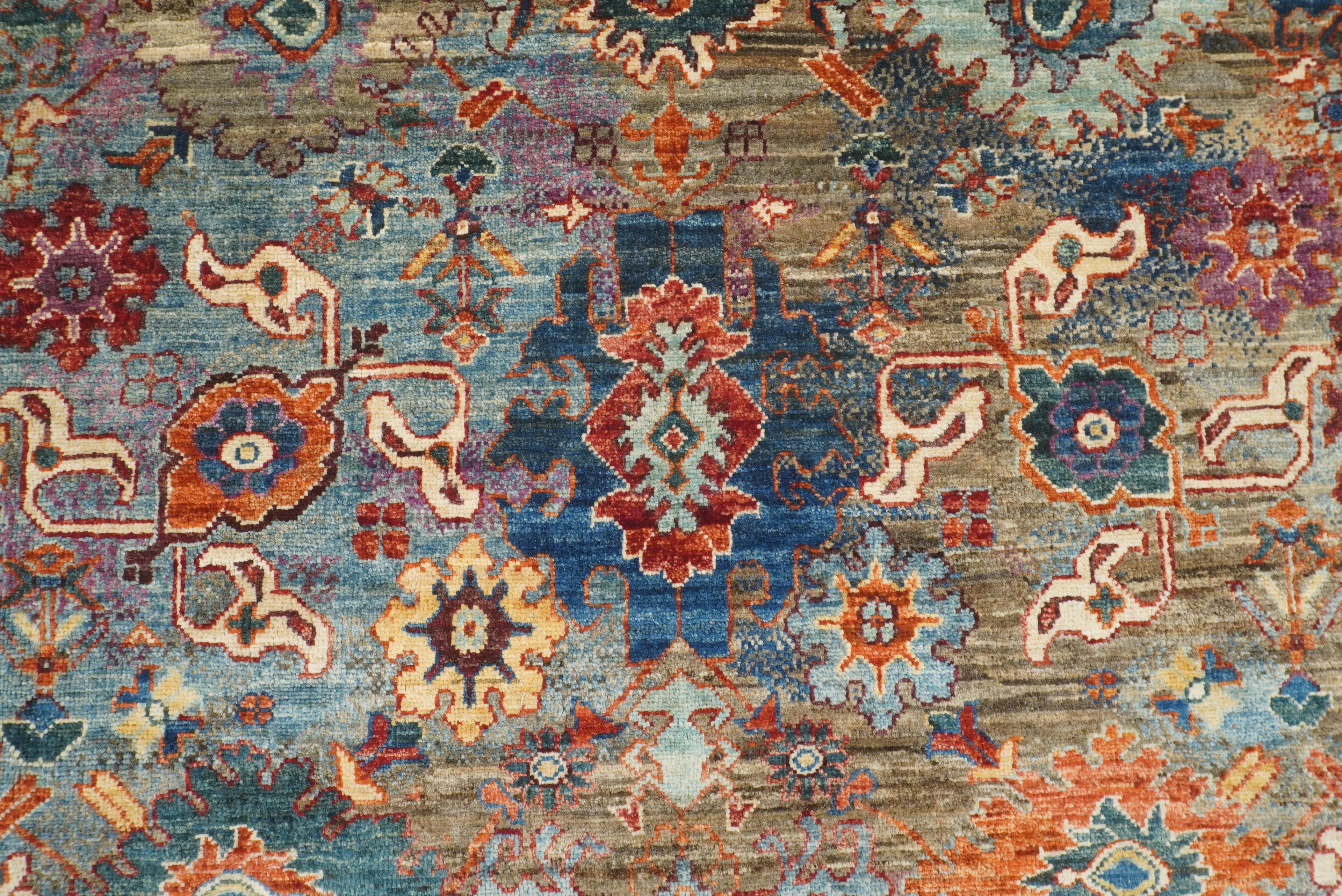 6x8 Multicolor Afghan Hand Knotted Wool Oriental Rug - Yildiz Rugs