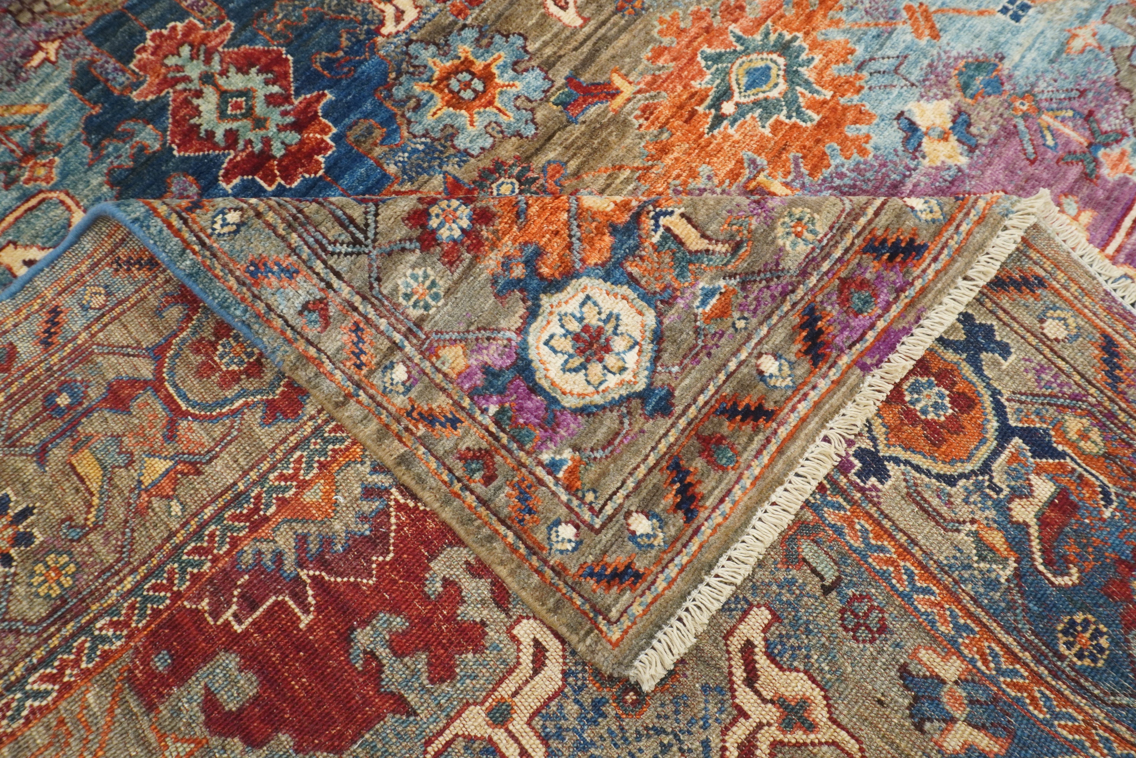6x8 Multicolor Afghan Hand Knotted Wool Oriental Rug - Yildiz Rugs