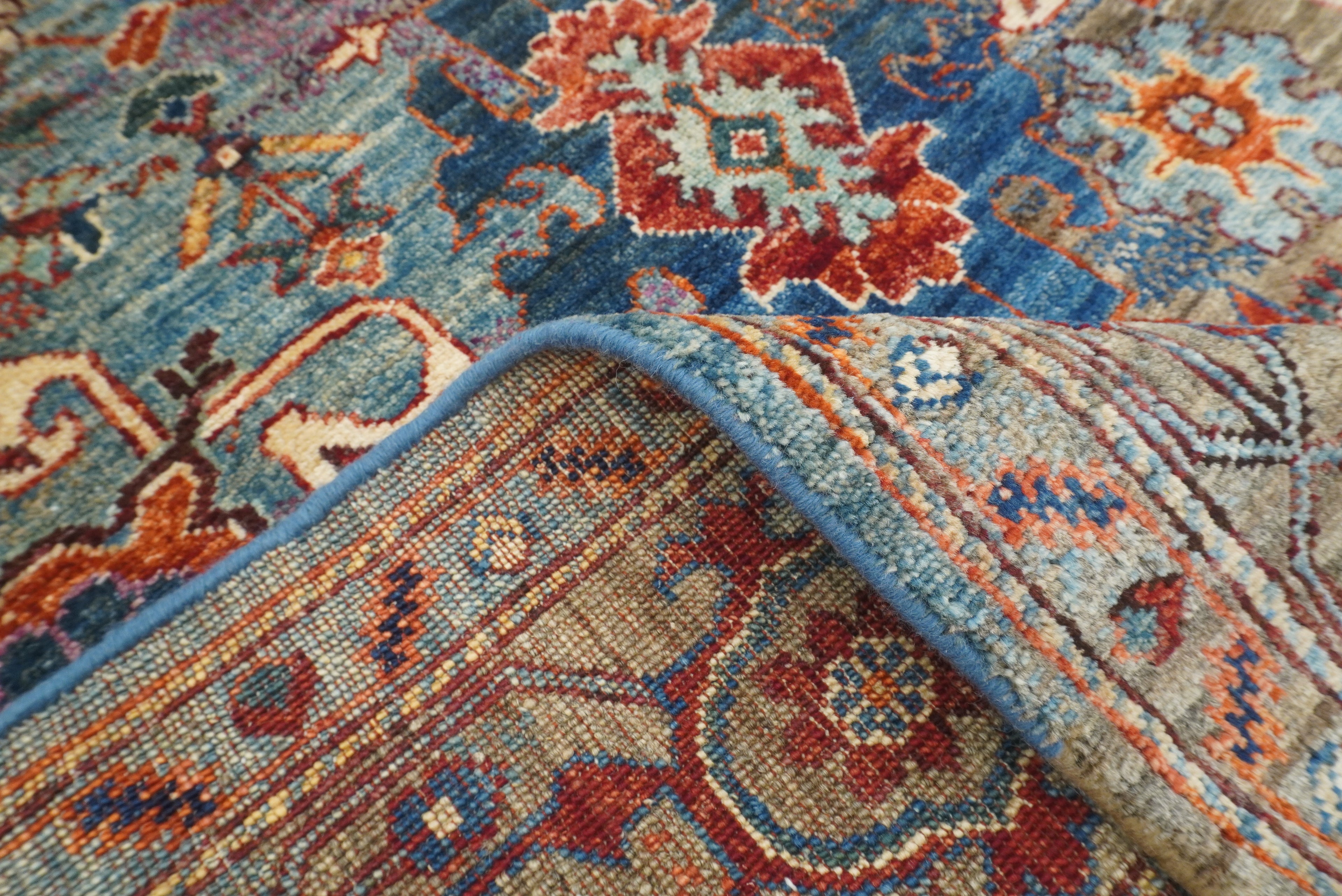 6x8 Multicolor Afghan Hand Knotted Wool Oriental Rug - Yildiz Rugs