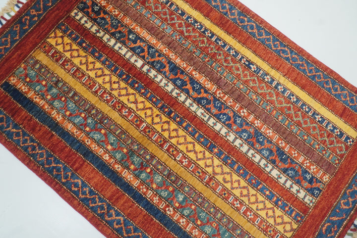 3x4 Red Turkish Style Hand knotted Wool Rug - Yildiz Rugs