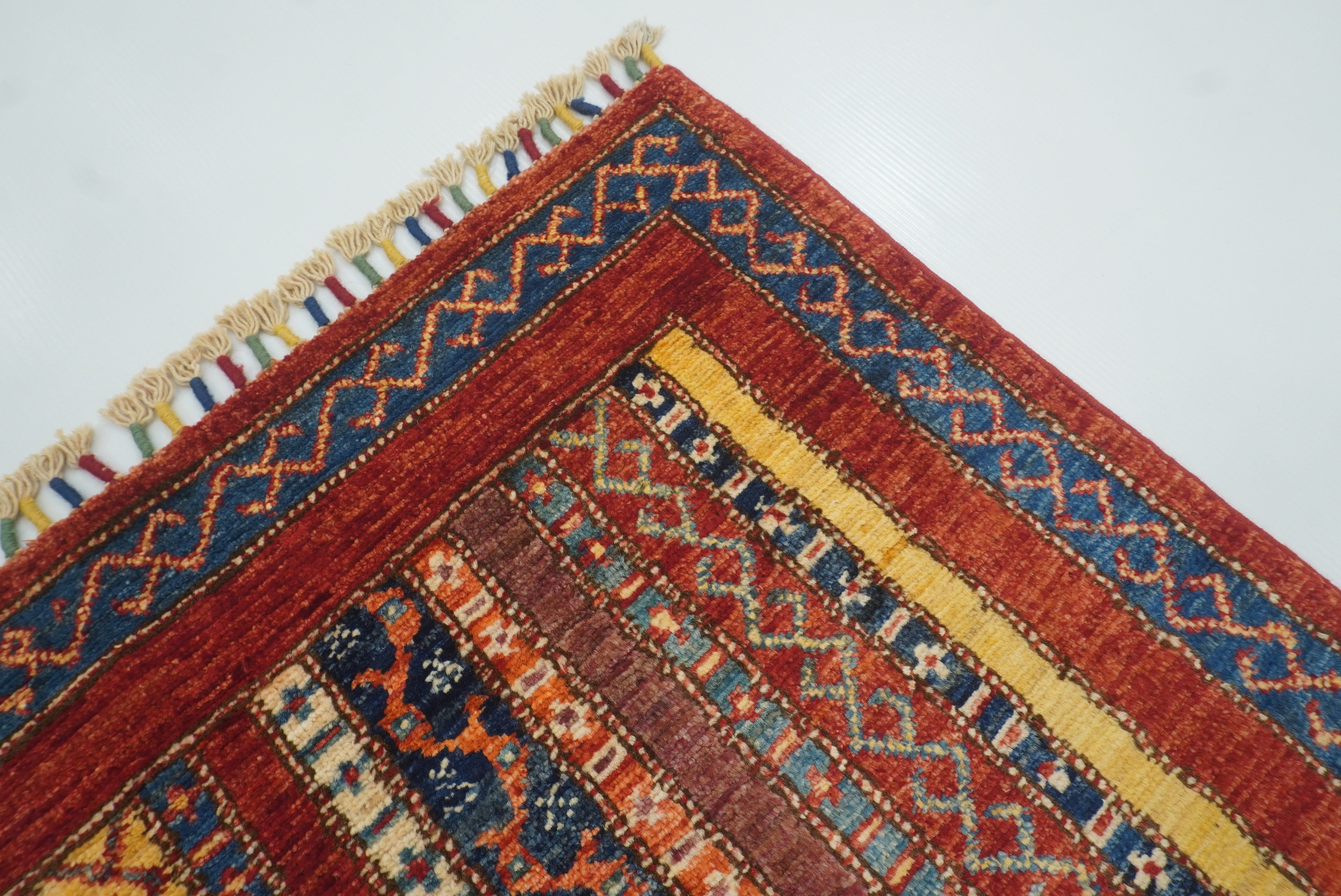 3x4 Red Turkish Style Hand knotted Wool Rug - Yildiz Rugs