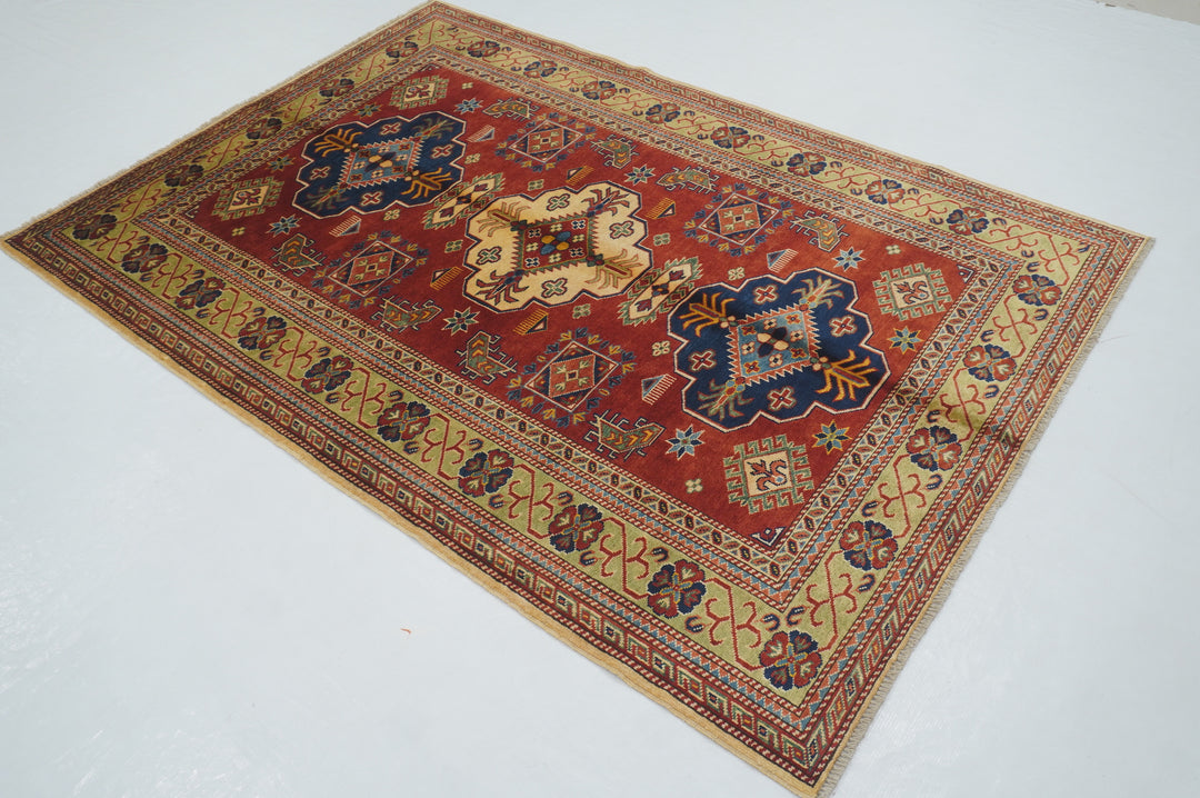 Sold 4 x 6 Red Afghan Shirvan Vintage Hand knotted Wool Rug