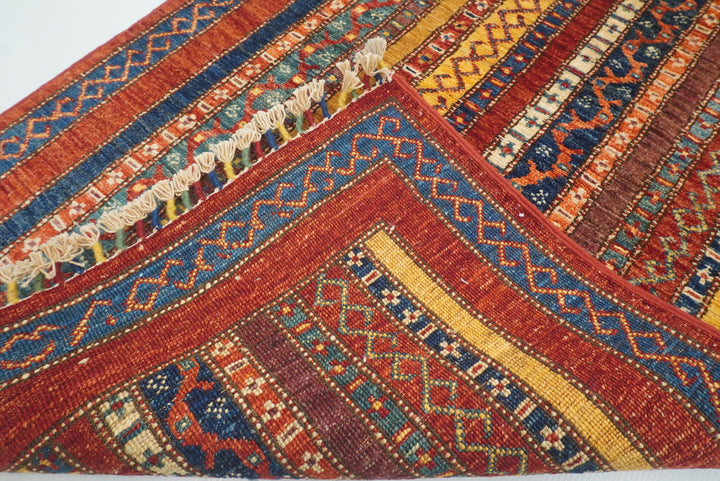 3x4 Red Turkish Style Hand knotted Wool Rug - Yildiz Rugs