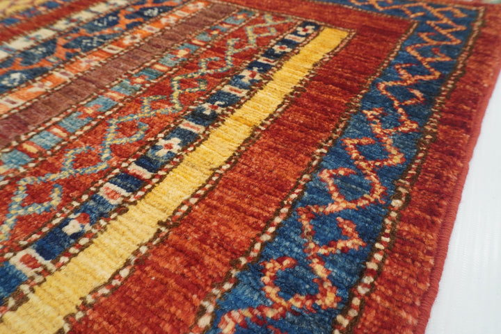 3x4 Red Turkish Style Hand knotted Wool Rug - Yildiz Rugs