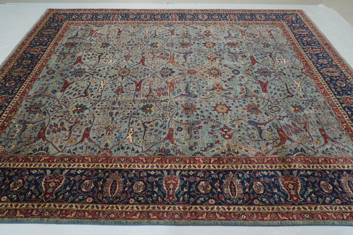 9'2x11'4 Blue Bidjar Afghan Hand Knotted Oriental Rug