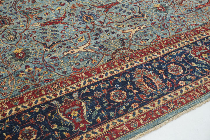 9'2x11'4 Blue Bidjar Afghan Hand Knotted Oriental Rug