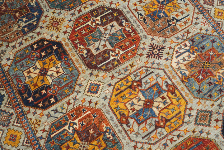 5'6"x8'2" Gray Ersari Afghan Hand-Knotted Oriental Rug - Yildiz Rugs