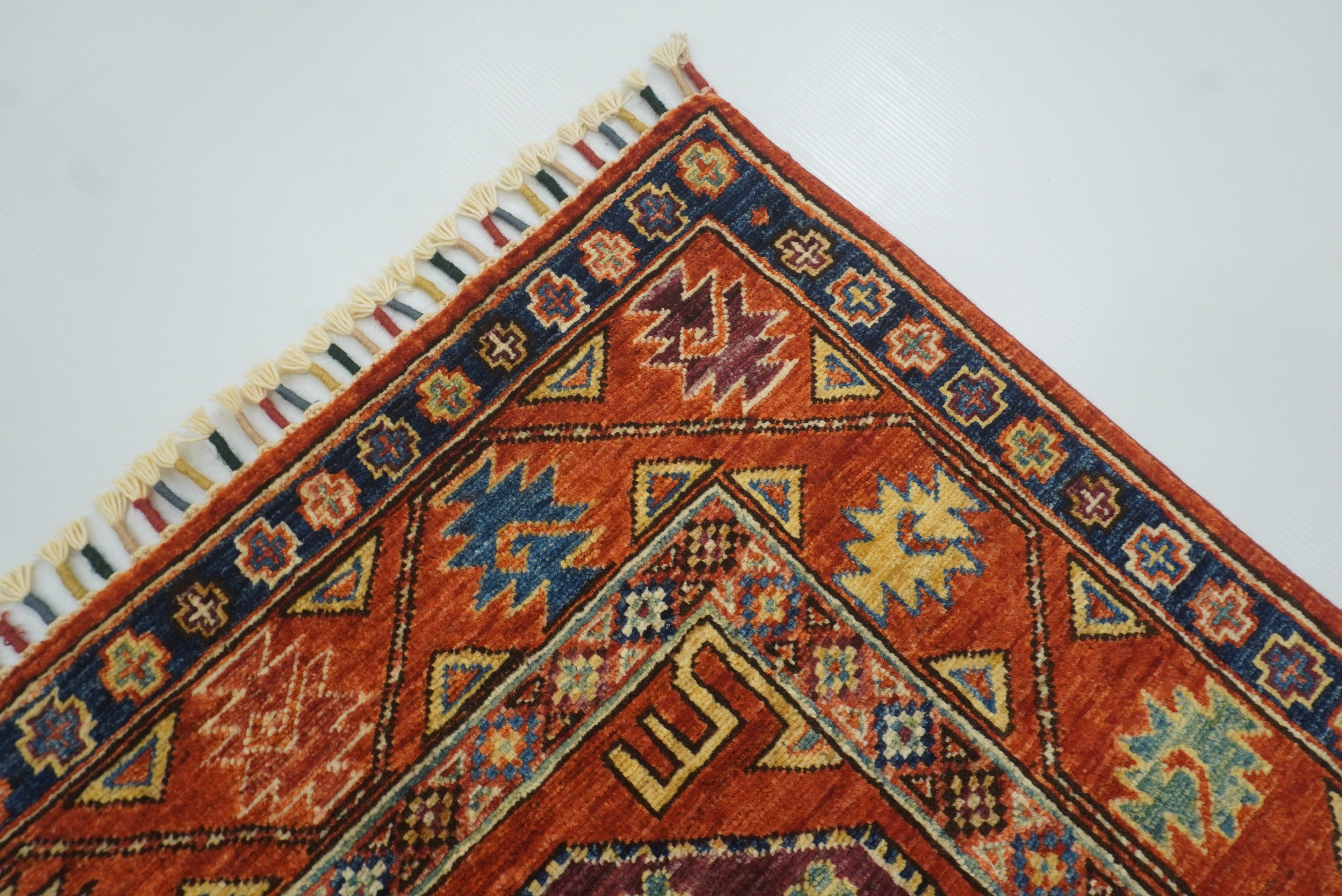 3x4 Red Ersari Hand Knotted Afghan Wool Oriental Rug - Yildiz Rugs