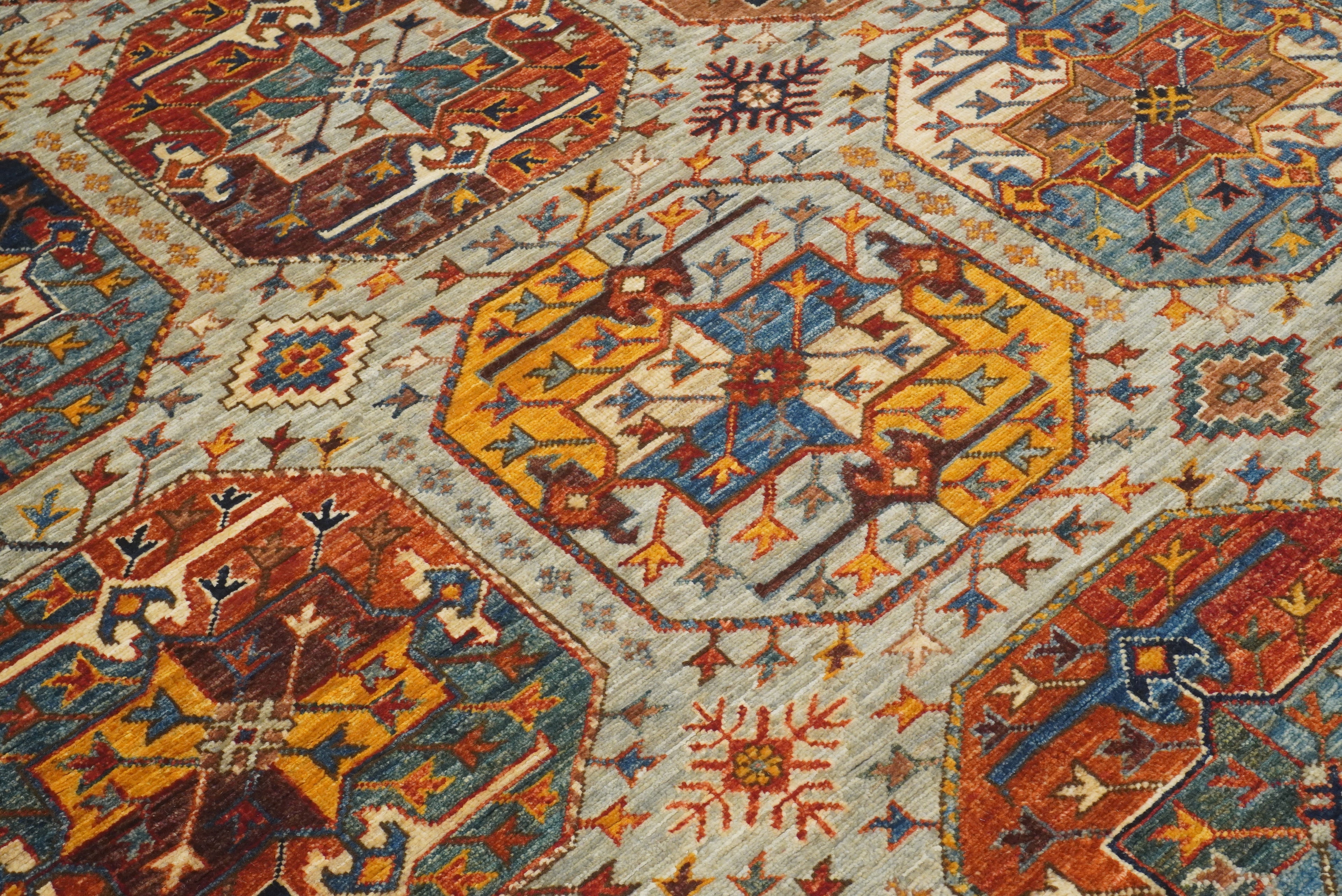 5'6"x8'2" Gray Ersari Afghan Hand-Knotted Oriental Rug - Yildiz Rugs
