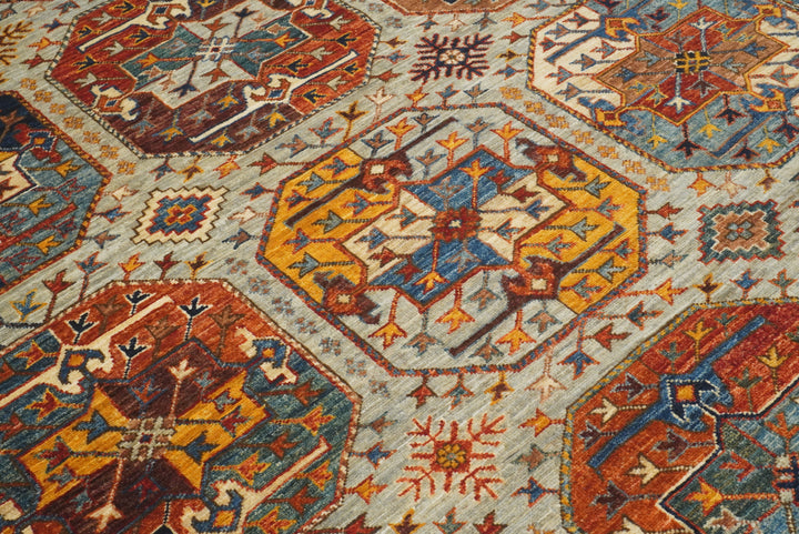 5'6"x8'2" Gray Ersari Afghan Hand-Knotted Oriental Rug - Yildiz Rugs