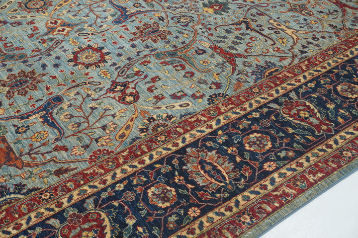 9'2x11'4 Blue Bidjar Afghan Hand Knotted Oriental Rug