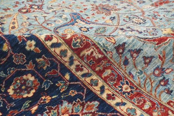 9'2x11'4 Blue Bidjar Afghan Hand Knotted Oriental Rug