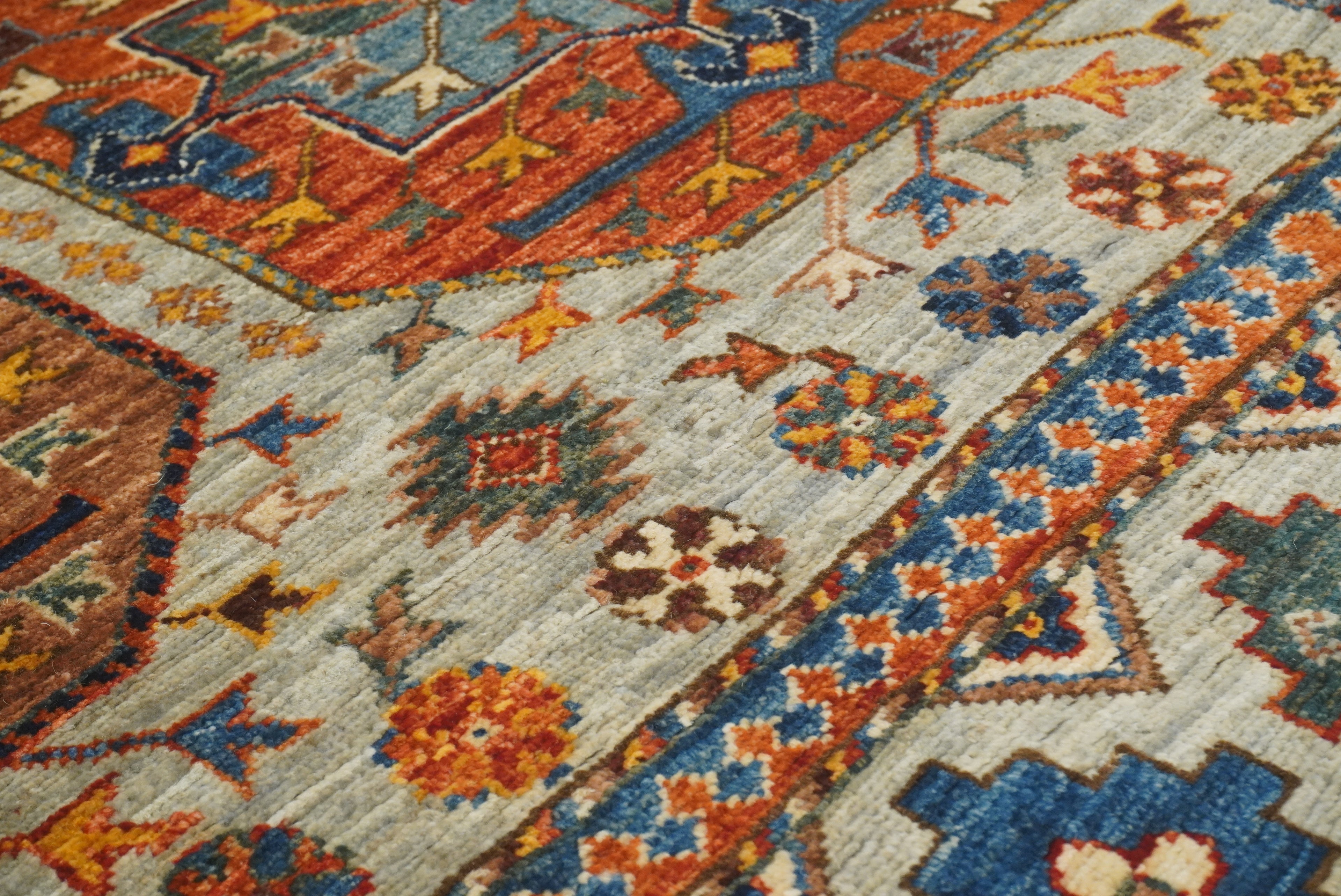 5'6"x8'2" Gray Ersari Afghan Hand-Knotted Oriental Rug - Yildiz Rugs