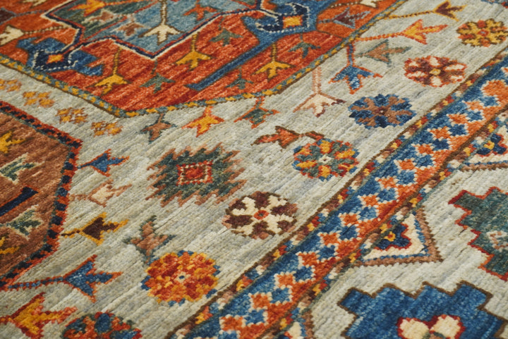 5'6"x8'2" Gray Ersari Afghan Hand-Knotted Oriental Rug - Yildiz Rugs