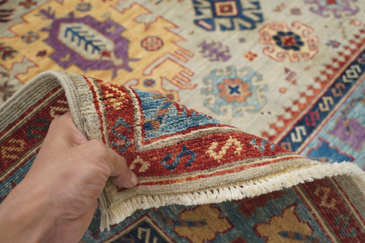 5x7 Gray Tribal Baluch Samarkand Afghan Hand knotted Rug