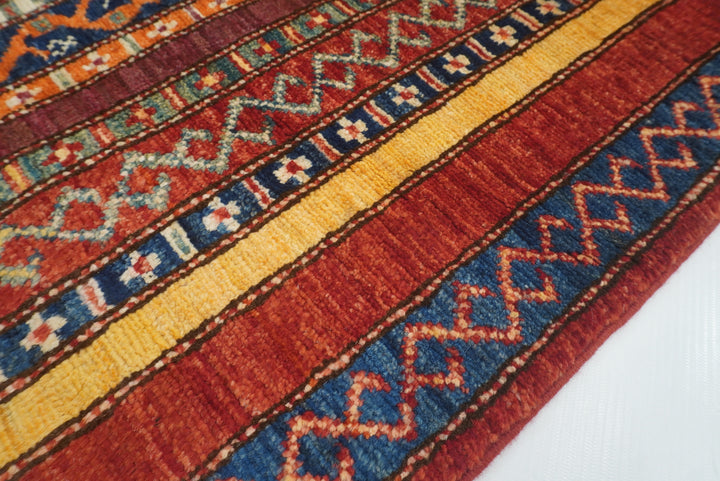 3x4 Red Turkish Style Hand knotted Wool Rug - Yildiz Rugs