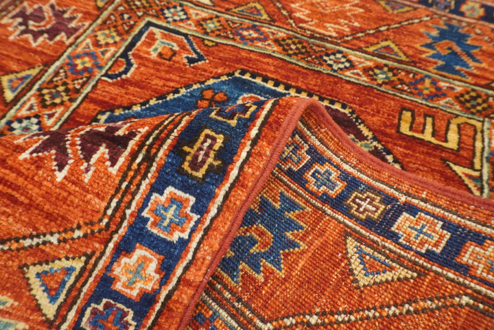 3x4 Red Ersari Hand Knotted Afghan Wool Oriental Rug - Yildiz Rugs