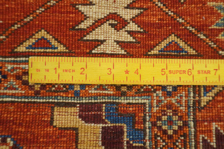 3x4 Red Ersari Hand Knotted Afghan Wool Oriental Rug - Yildiz Rugs