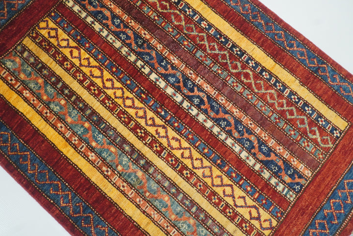 3x4 Red Turkish Style Hand knotted Wool Rug - Yildiz Rugs