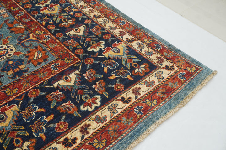 9x12 Blue Bidjar Afghan Hand knotted Oriental Rug