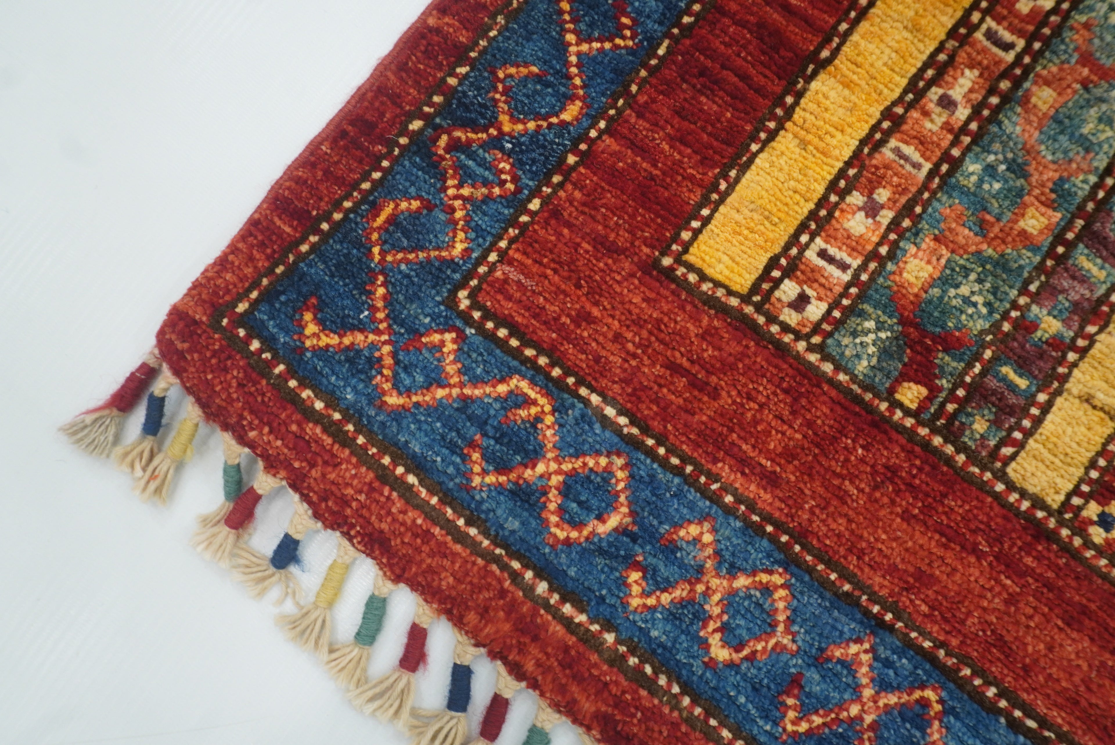 3x4 Red Turkish Style Hand knotted Wool Rug - Yildiz Rugs