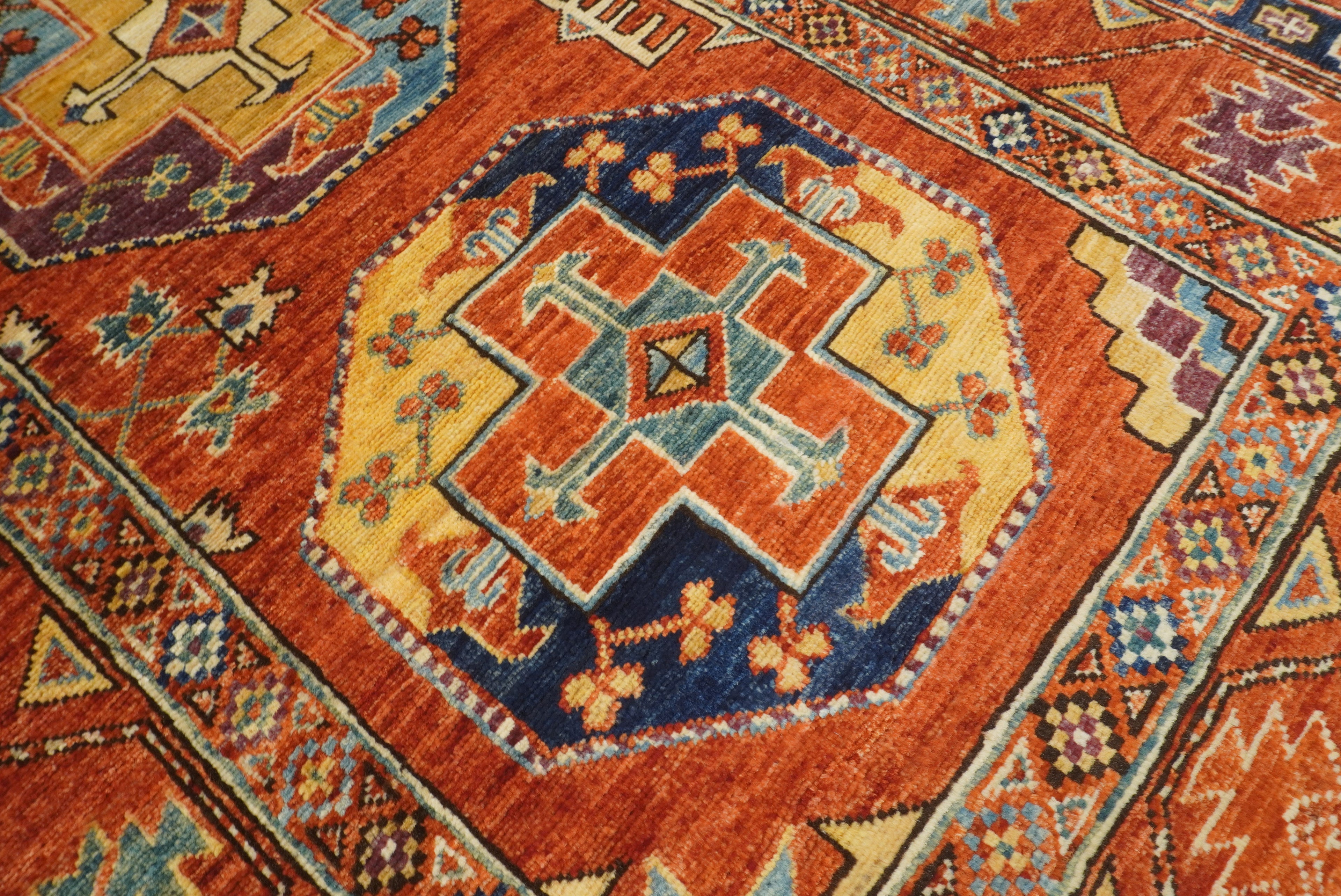 3x4 Red Ersari Hand Knotted Afghan Wool Oriental Rug - Yildiz Rugs