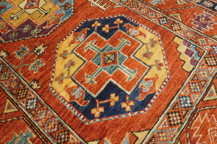 3x4 Red Ersari Hand Knotted Afghan Wool Oriental Rug - Yildiz Rugs