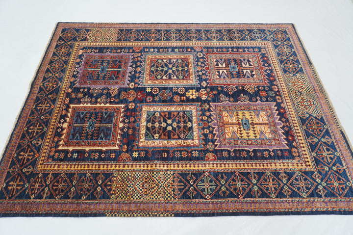 5x7 Navy Blue Tribal Baluch Afghan Hand knotted Oriental Rug - Yildiz Rugs