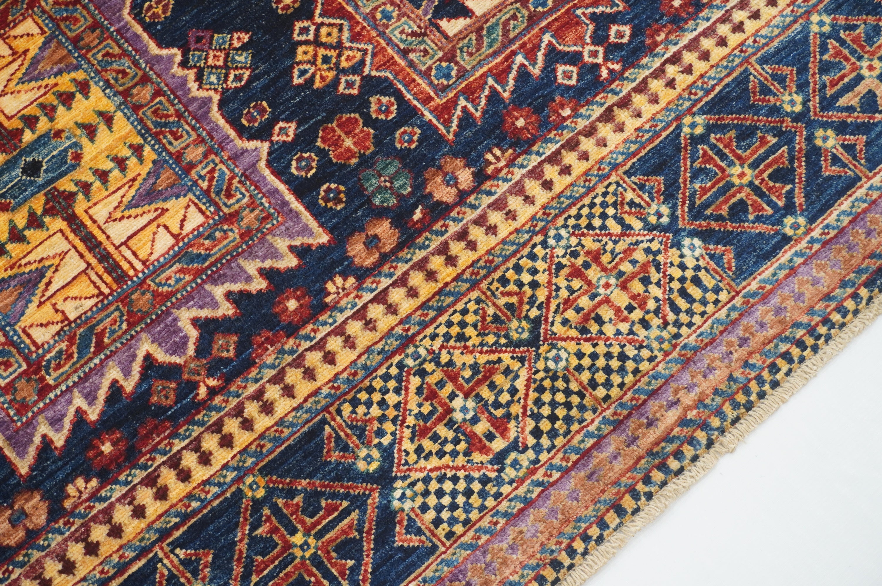 5x7 Navy Blue Tribal Baluch Afghan Hand knotted Oriental Rug - Yildiz Rugs