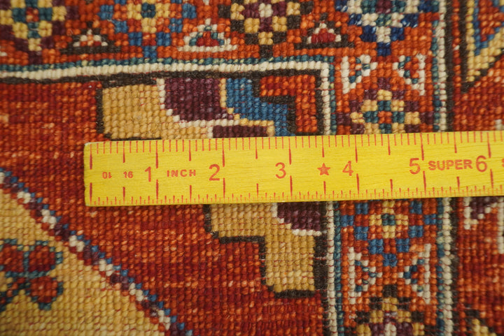 3x4 Red Ersari Hand Knotted Afghan Wool Oriental Rug - Yildiz Rugs