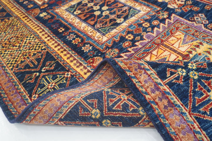 5x7 Navy Blue Tribal Baluch Afghan Hand knotted Oriental Rug