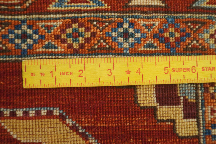3x4 Red Ersari Hand Knotted Afghan Wool Oriental Rug - Yildiz Rugs