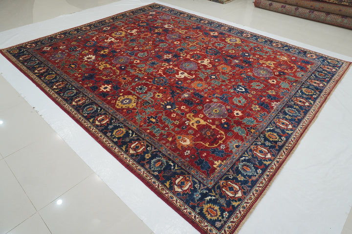 9x12 Red Bidjar Afghan Hand knotted Oriental Rug