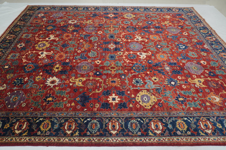 9x12 Red Bidjar Afghan Hand knotted Oriental Rug