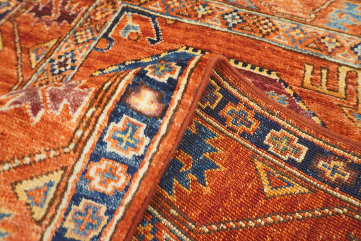 3x4 Red Ersari Hand Knotted Afghan Wool Oriental Rug - Yildiz Rugs