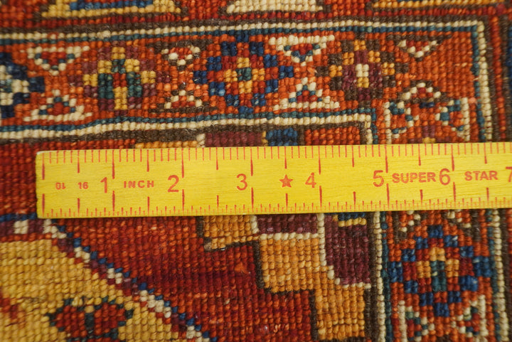 3x4 Red Ersari Hand Knotted Afghan Wool Oriental Rug - Yildiz Rugs