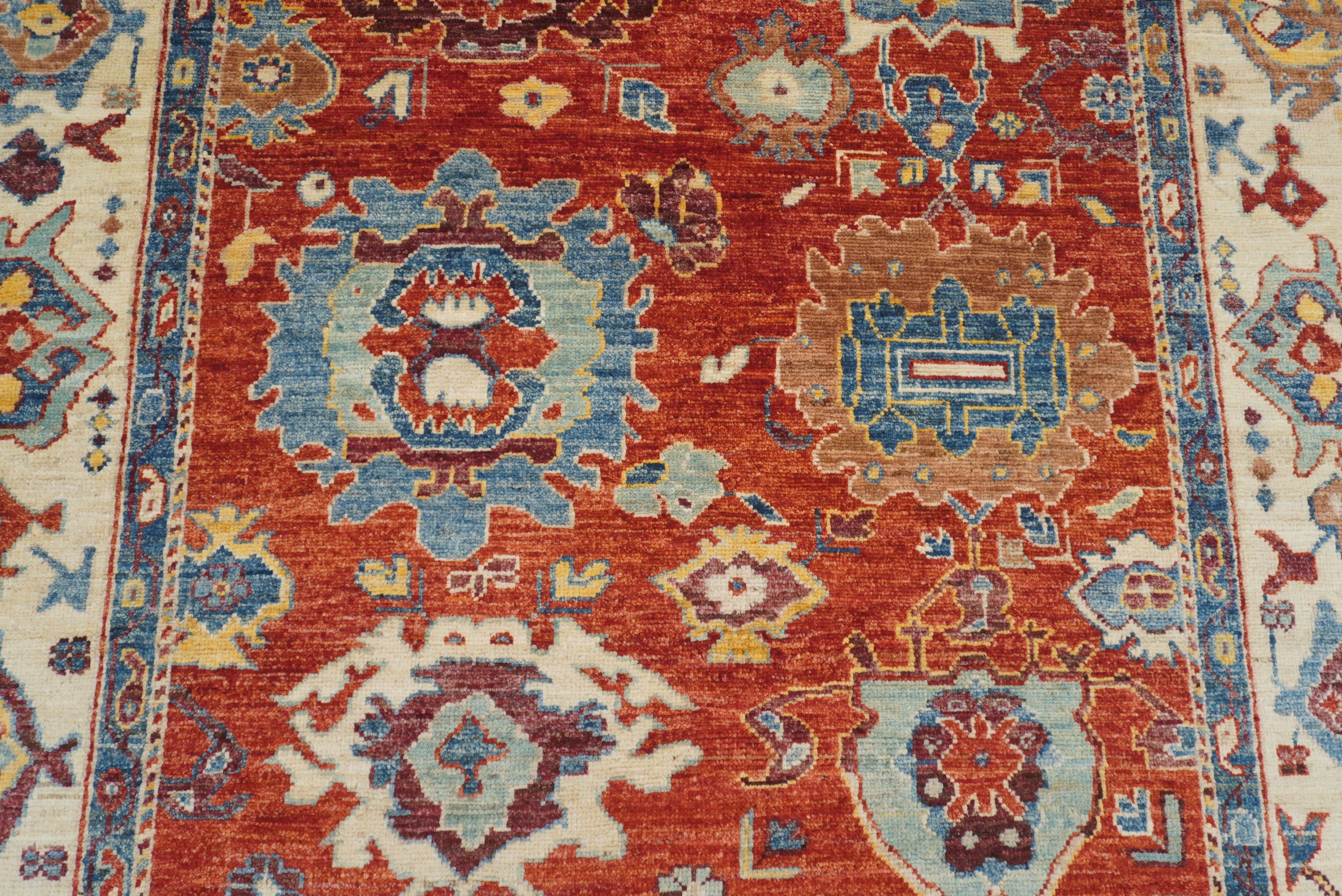 6x9 Rusty Red Oushak Hand-Knotted Wool Oriental Rug - Yildiz Rugs