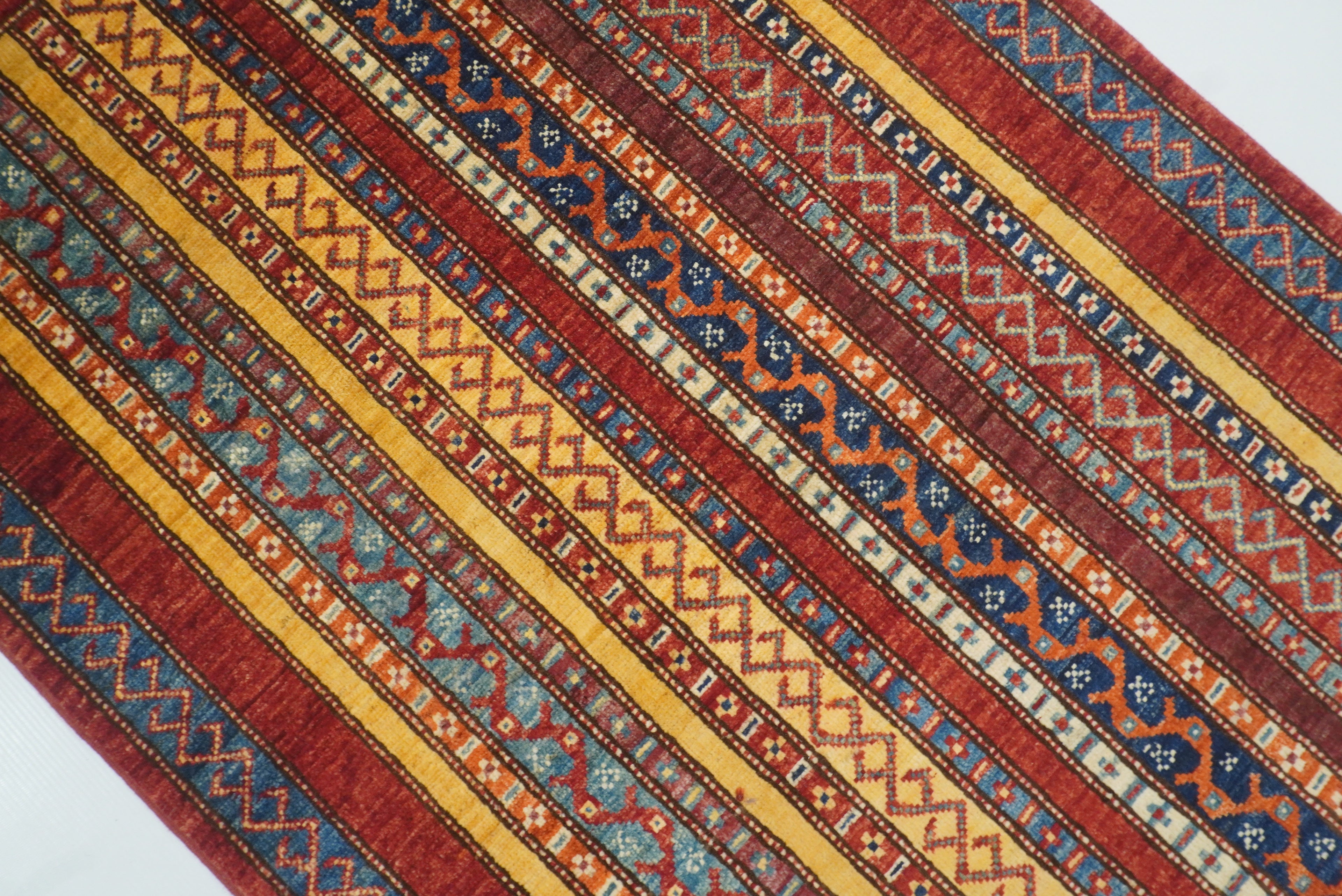 3x4 Red Turkish Style Hand knotted Wool Rug - Yildiz Rugs