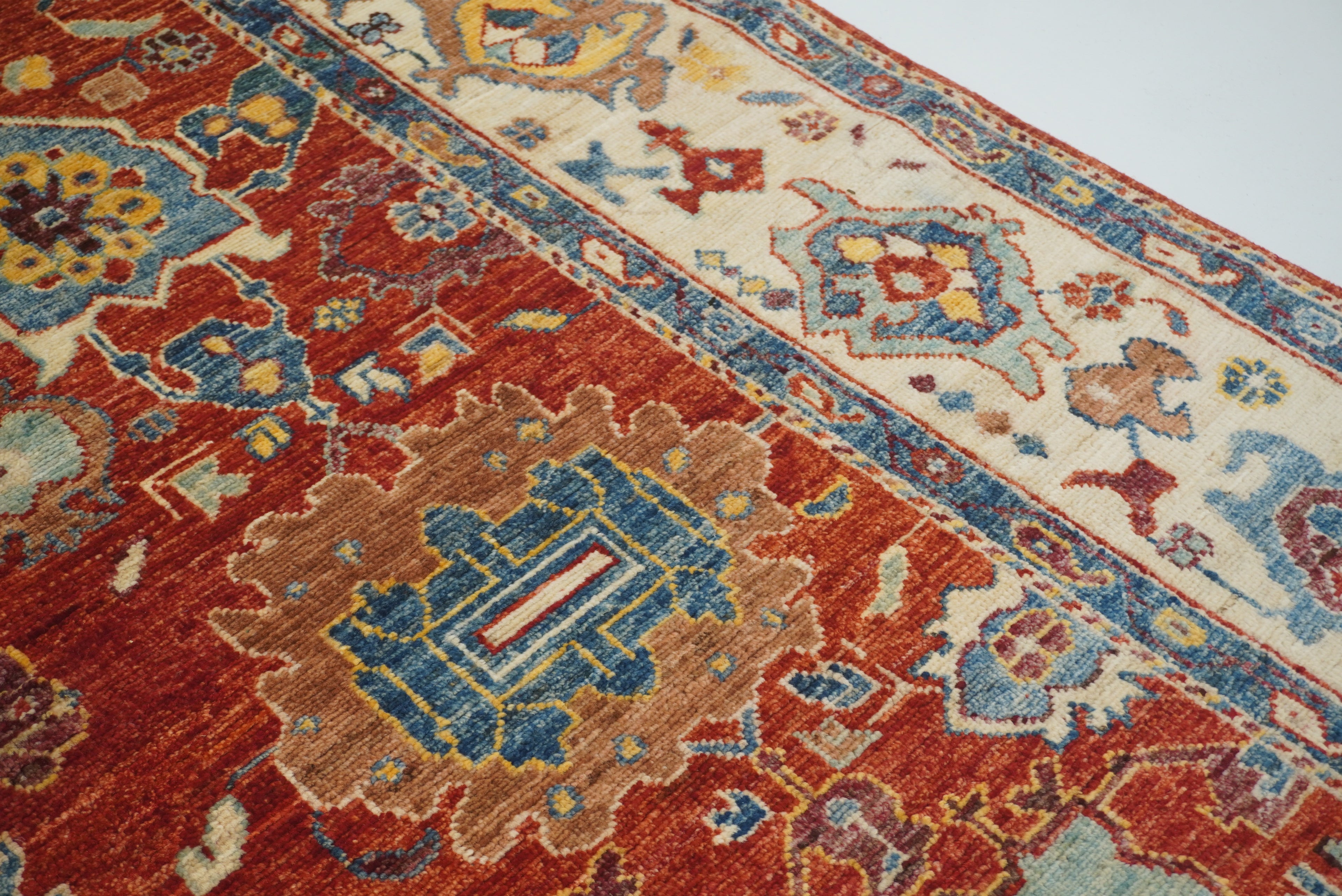 6x9 Rusty Red Oushak Hand-Knotted Wool Oriental Rug - Yildiz Rugs